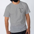 Not By Sight Tee | Left Chest Praying Hands | Heather Grey
