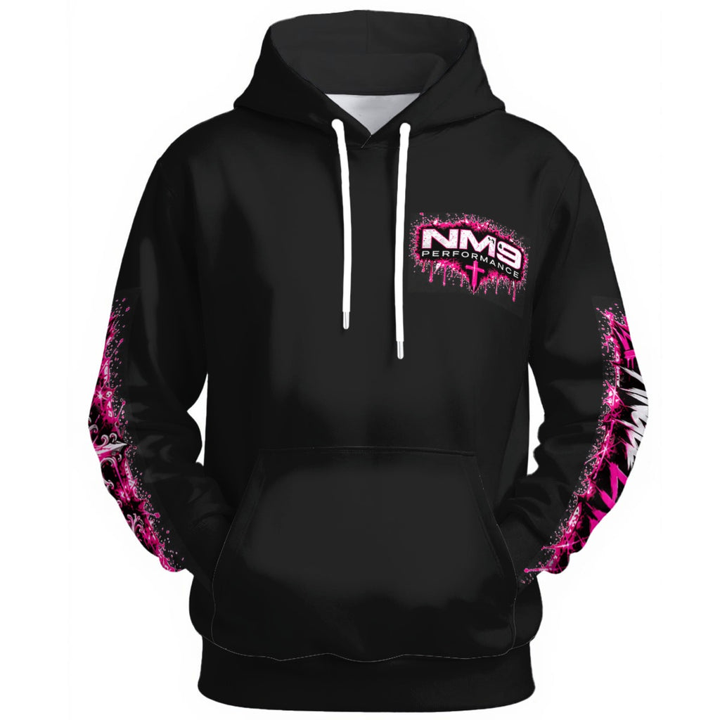 NM9 Pink Collection Hoodie | Angel Energy Chest | Black