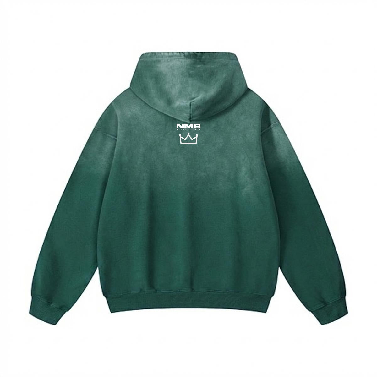 NM9 Heavyweight Hoodie | Go With God | Military Green / Tan