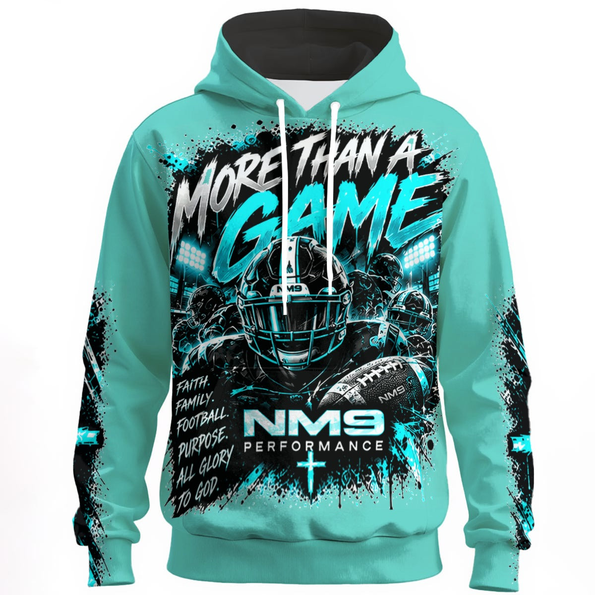 NM9 Ice Collection Hoodie | More Than A Game Series | Ice Teal
