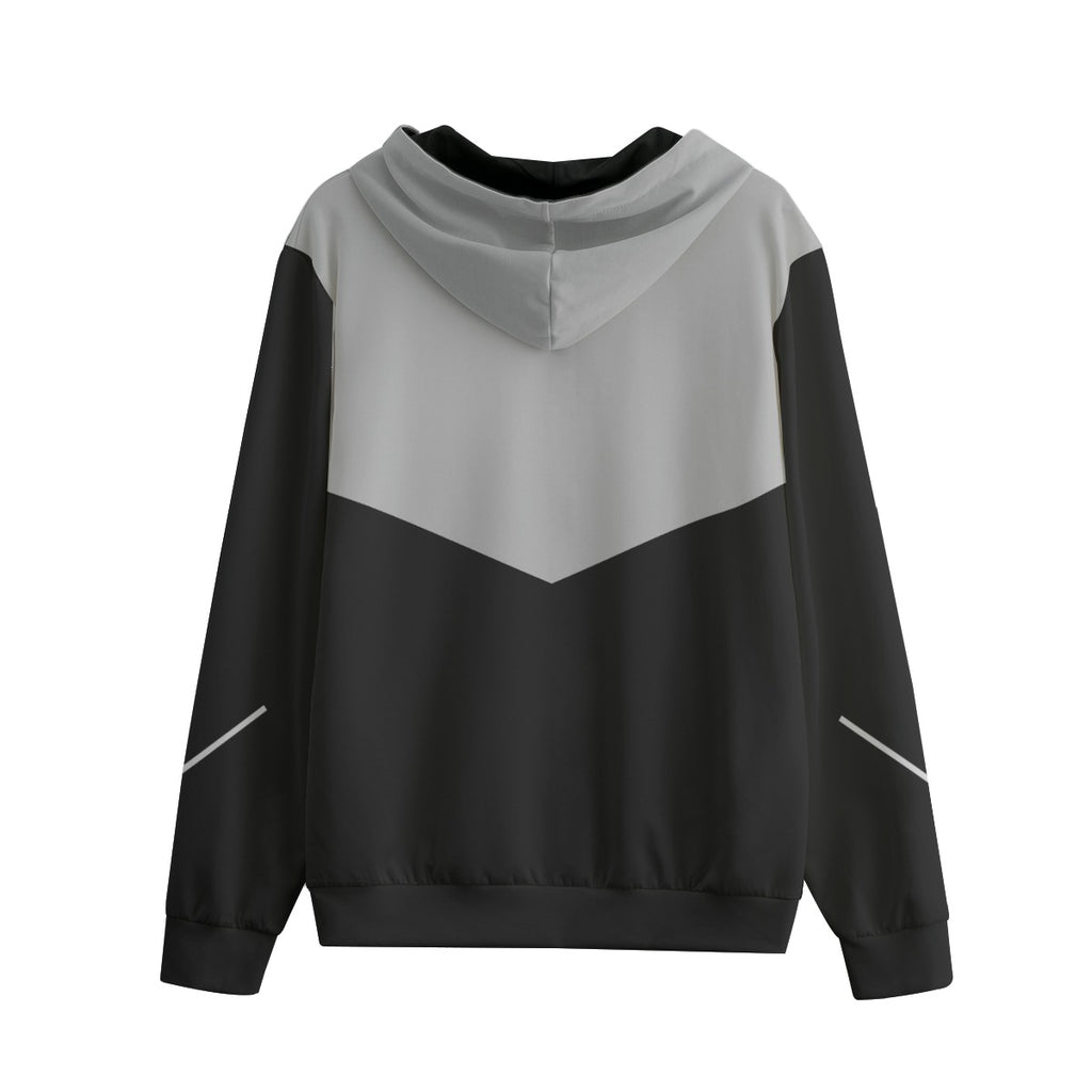 Not By Sight Two-Tone Zip Hoodie | Grey/Black