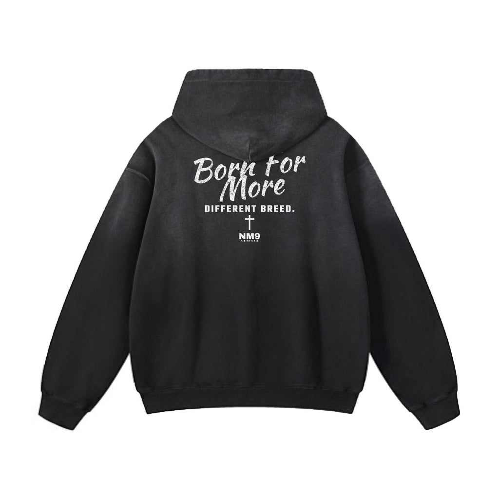NM9 Performance Heavyweight Hoodie | Born For More | Black