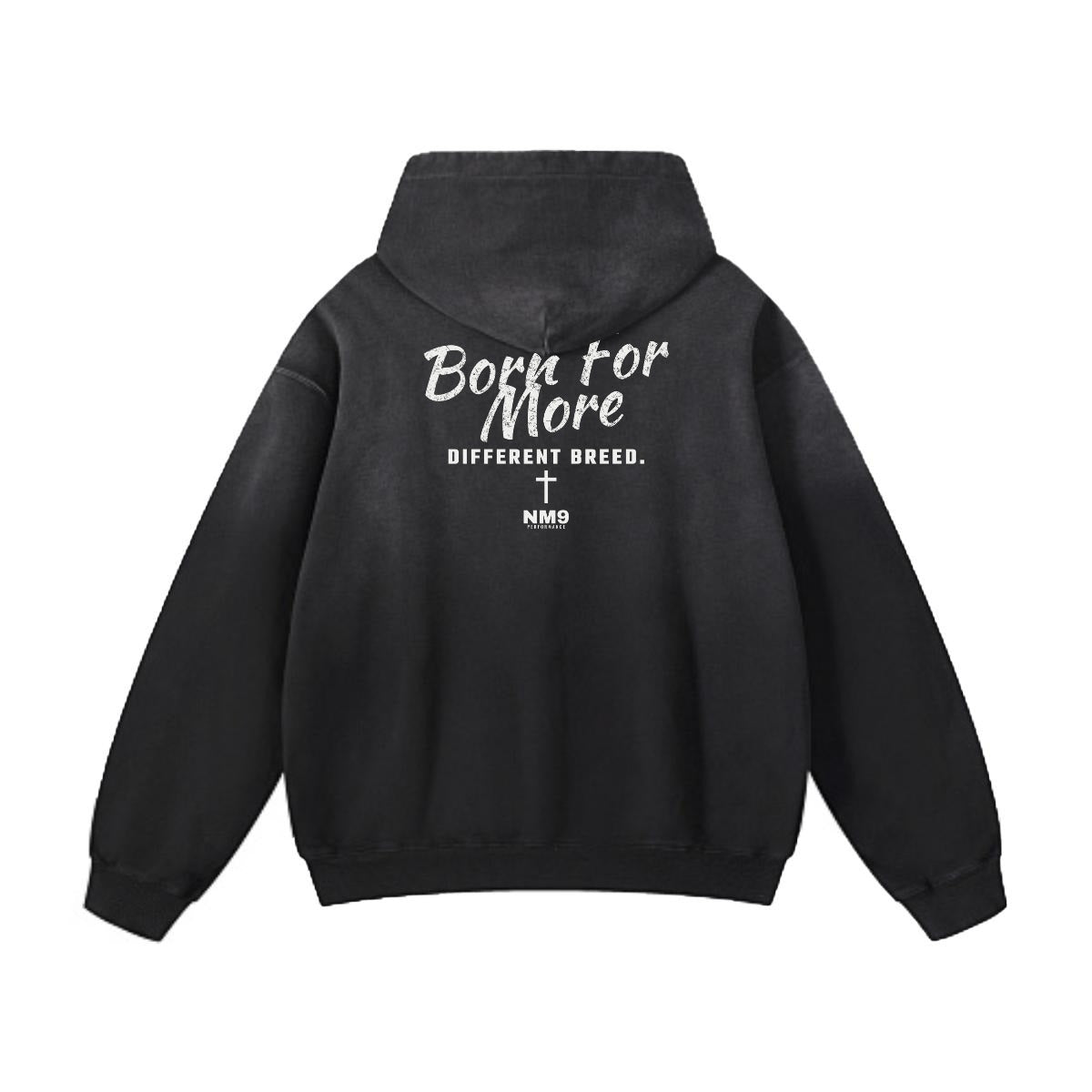 NM9 Performance Heavyweight Hoodie | Born For More | Black