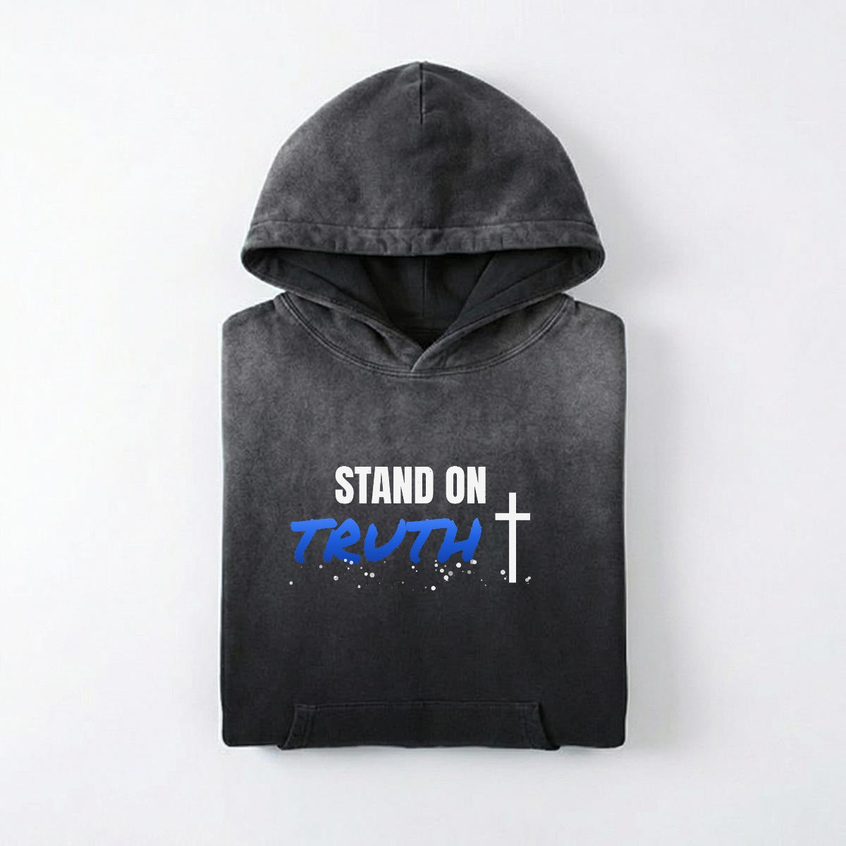 NM9 Heavyweight Hoodie | Stand On Truth | Black / Blue