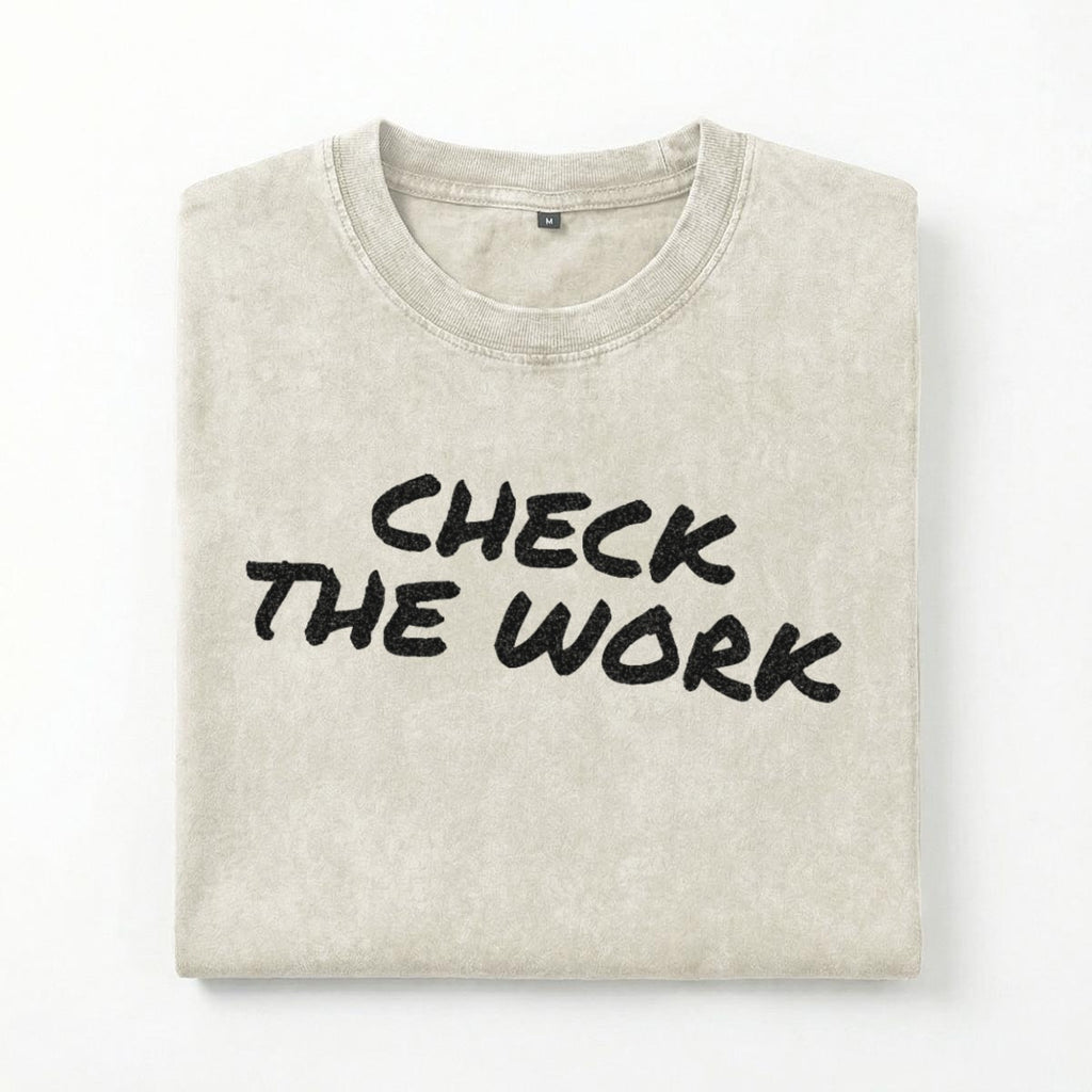 NM9 Performance Heavyweight Tee | Check The Work | Bone