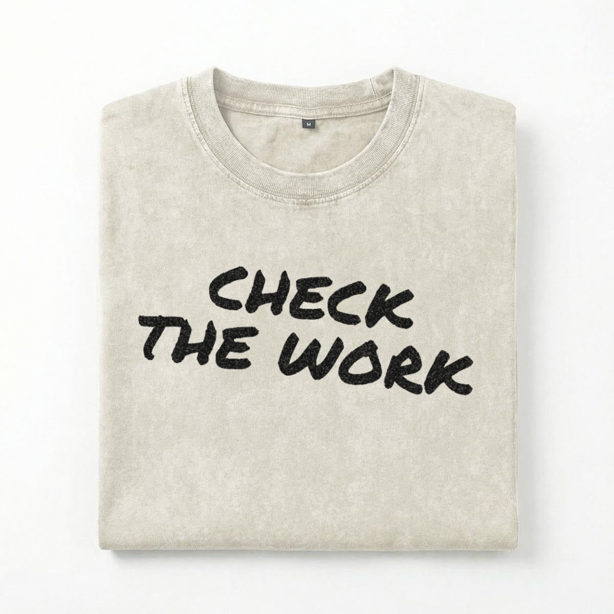 NM9 Performance Heavyweight Tee | Check The Work | Bone