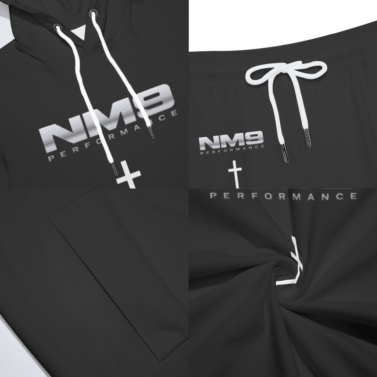 NM9 Sleeveless Hoodie & Shorts Set | Black
