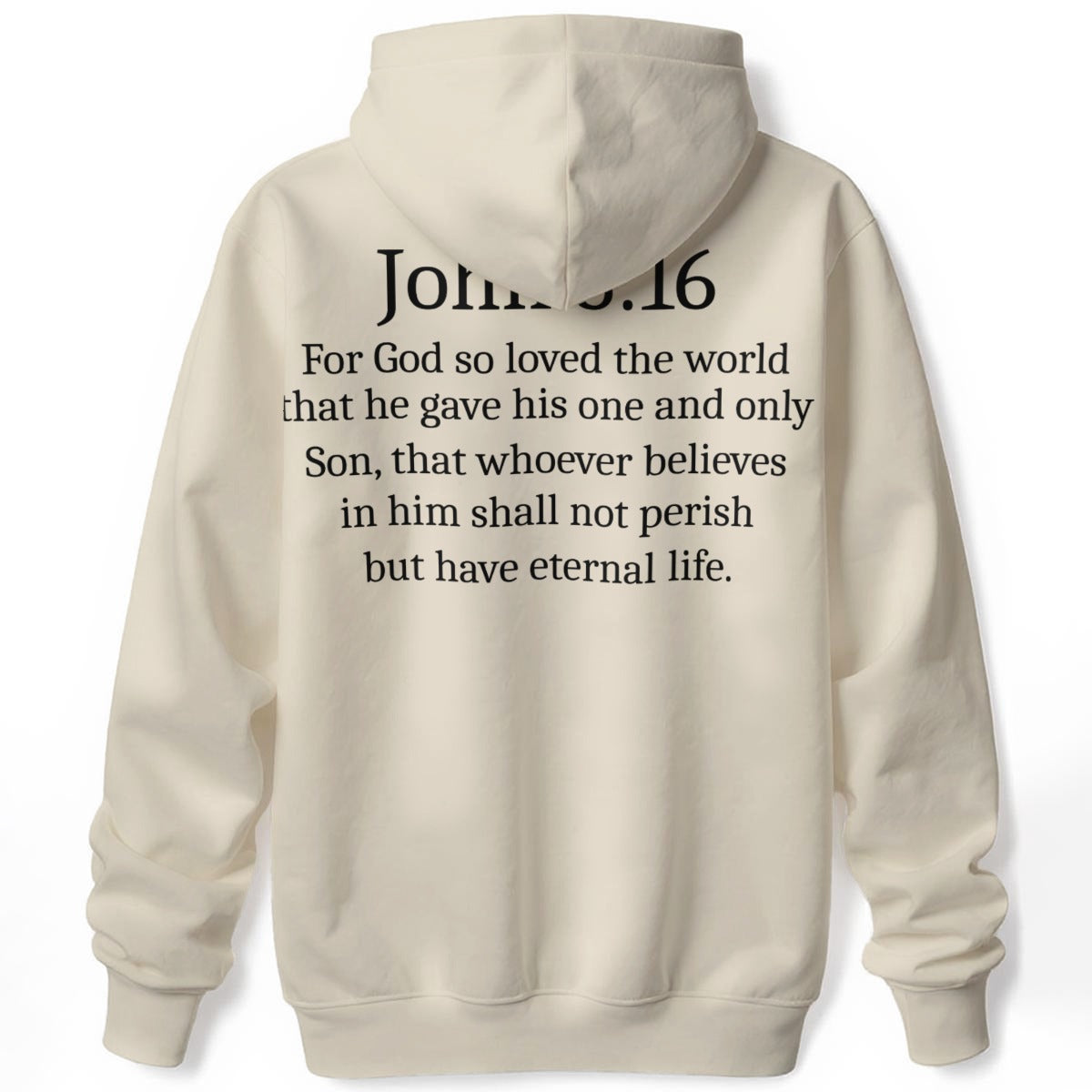 Not By Sight Hoodie | John 3:16 | Cream
