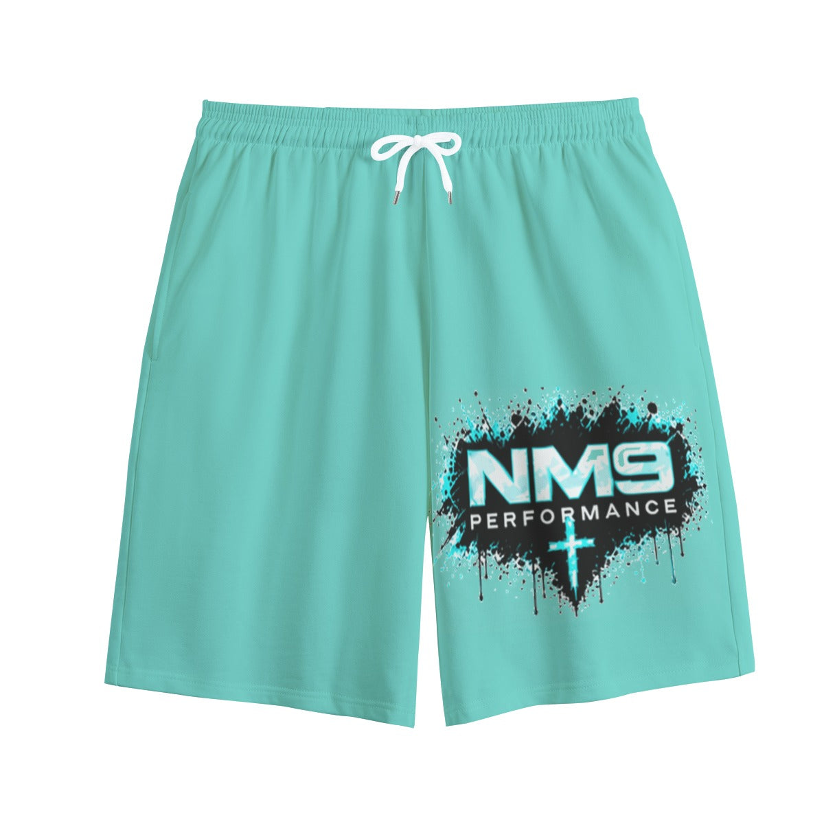 NM9 Ice Collection Sweat Shorts | Built Different Mifsud 9 Edition | Ice Teal
