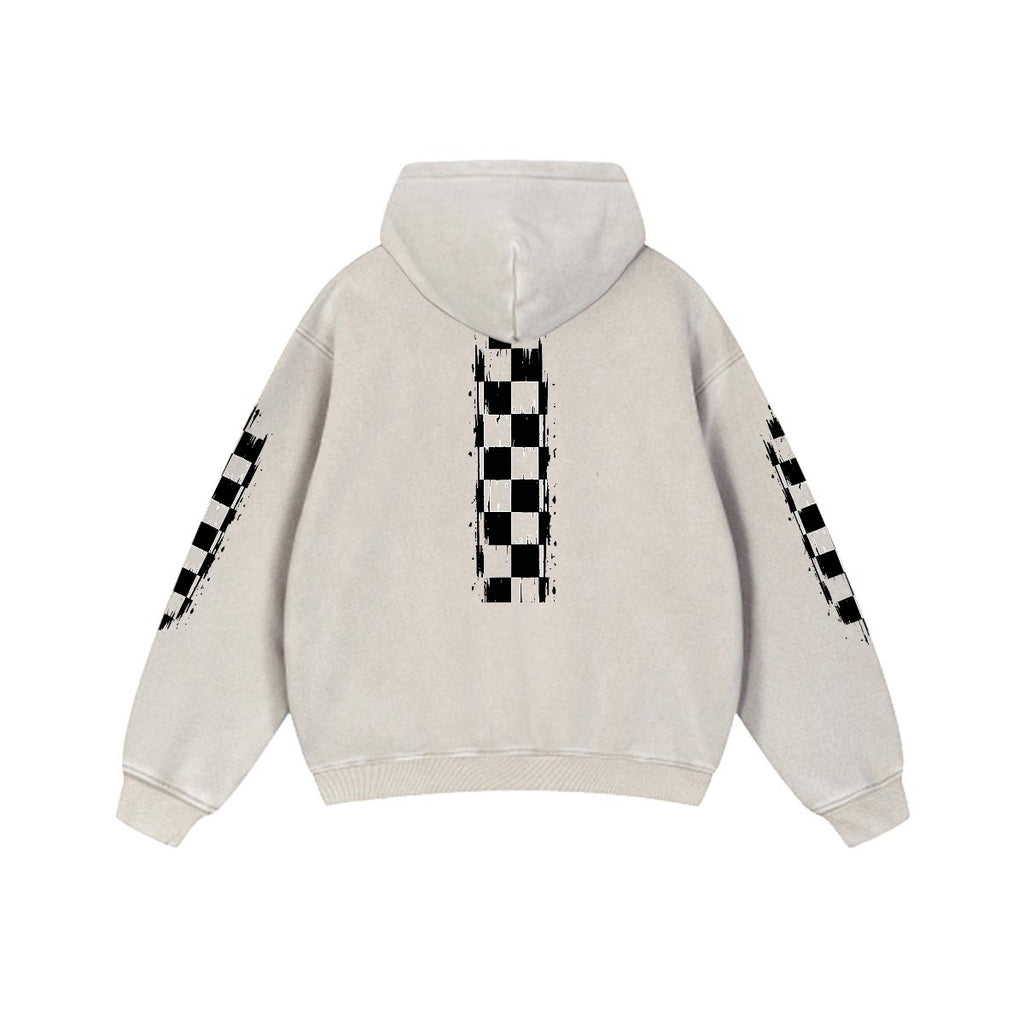 NM9 Executive Collection Heavyweight Hoodie | Race The Limits Checkered | Bone