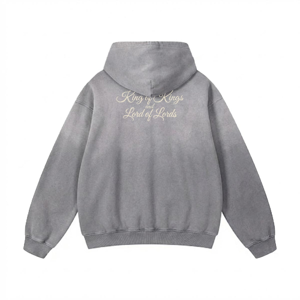 Not By Sight Heavyweight Hoodie | King of Kings | Grey