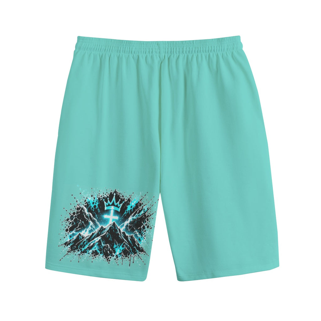 NM9 Ice Collection Sweat Shorts | God's Plan Series | Ice Teal