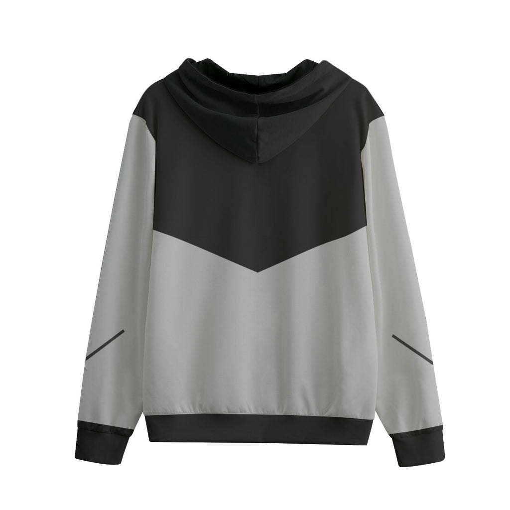 Not By Sight Two-Tone Zip Hoodie | Black/Grey