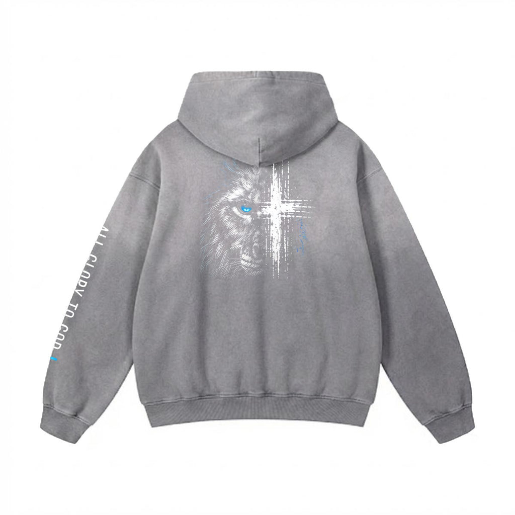 NM9 Signature Series Heavyweight Hoodie | Lion Of Judah | Grey
