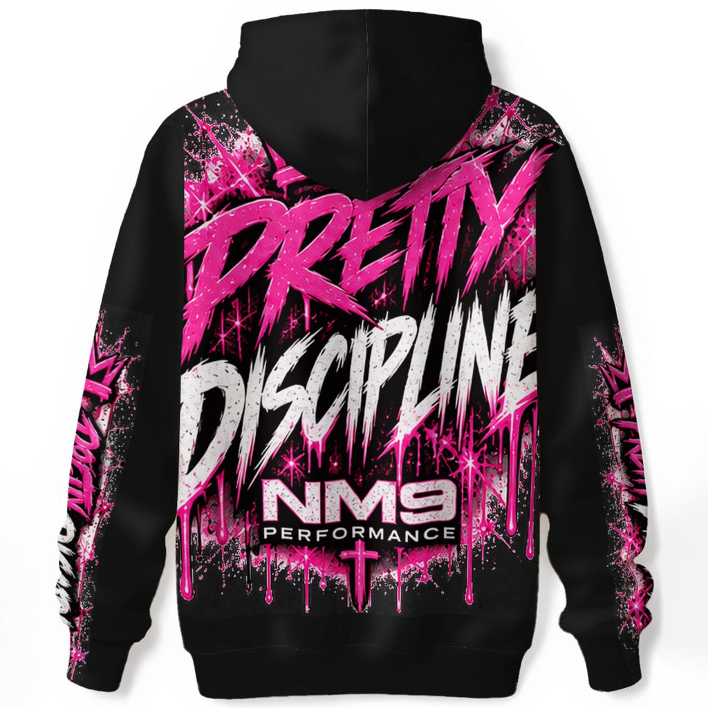 NM9 Pink Collection Hoodie | Pretty Discipline Chest | Black