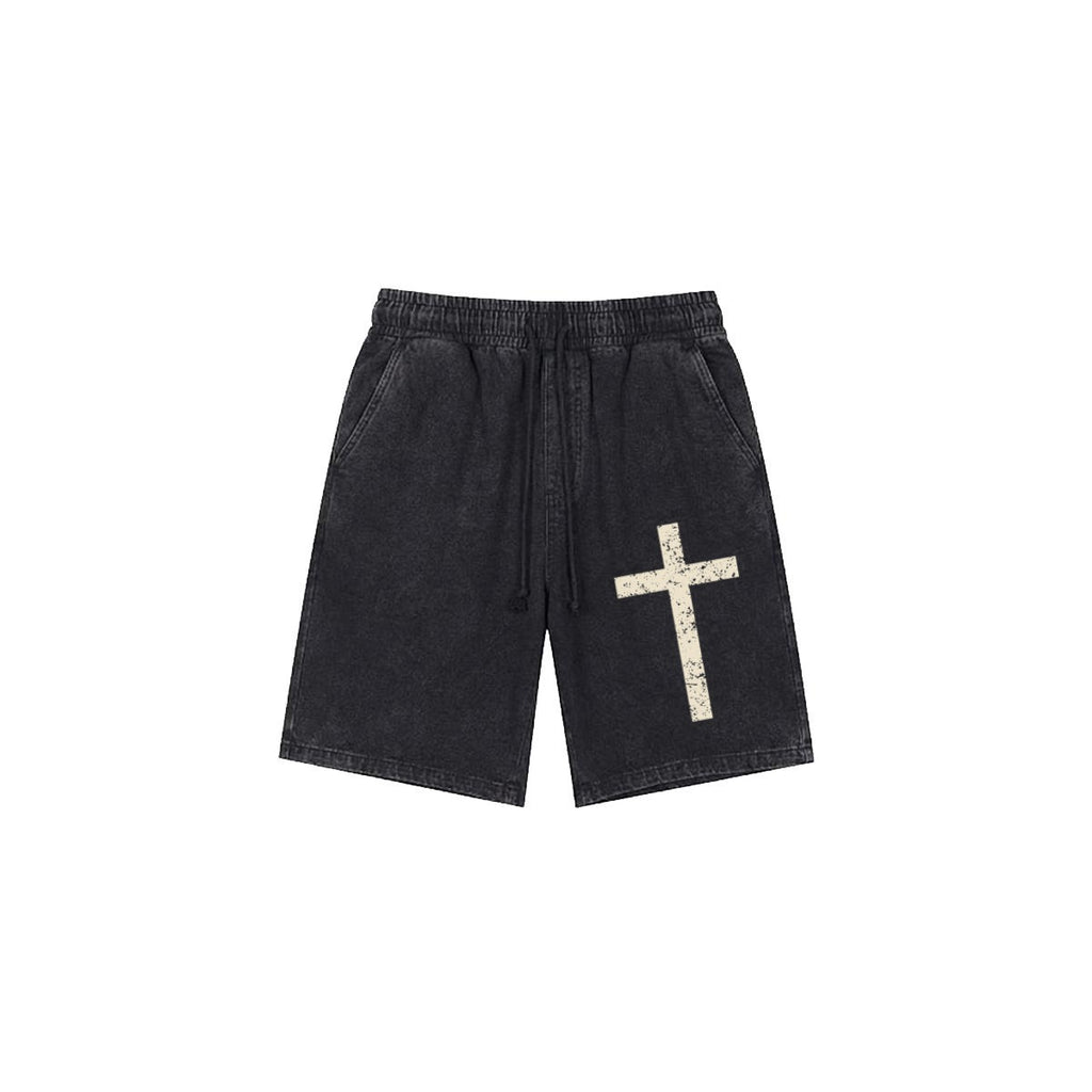 Not By Sight Heavyweight Sweat Shorts | Cross