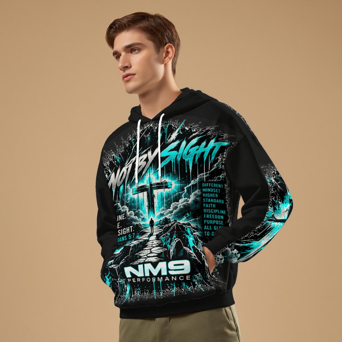 NM9 Ice Collection Hoodie | Not By Sight Series | Black