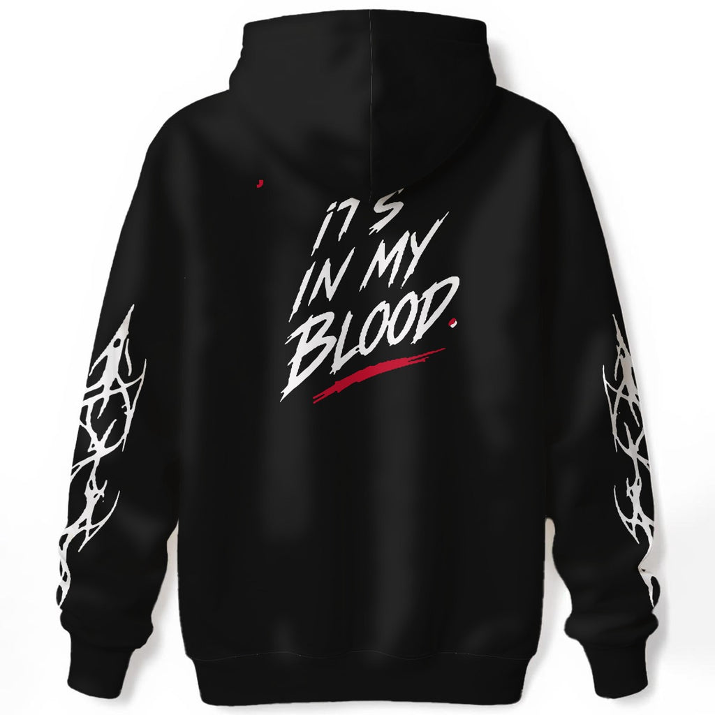 NM9 Hellfire Collection Hoodie | It's In My Blood | Black