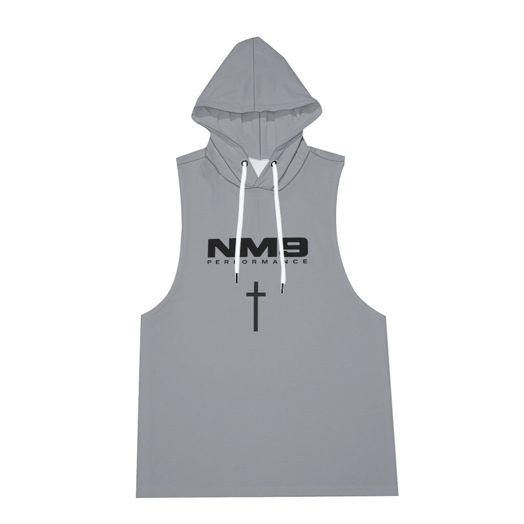NM9 Sleeveless Hoodie & Shorts Set | Grey