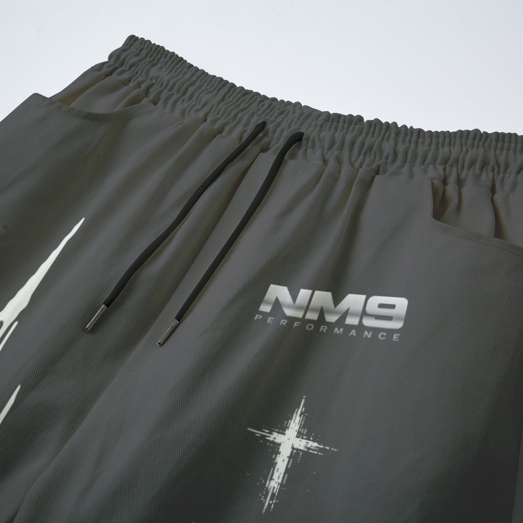 NM9 Hellfire Collection Open Hem Sweatpants | It's In My Blood | Steel Gray