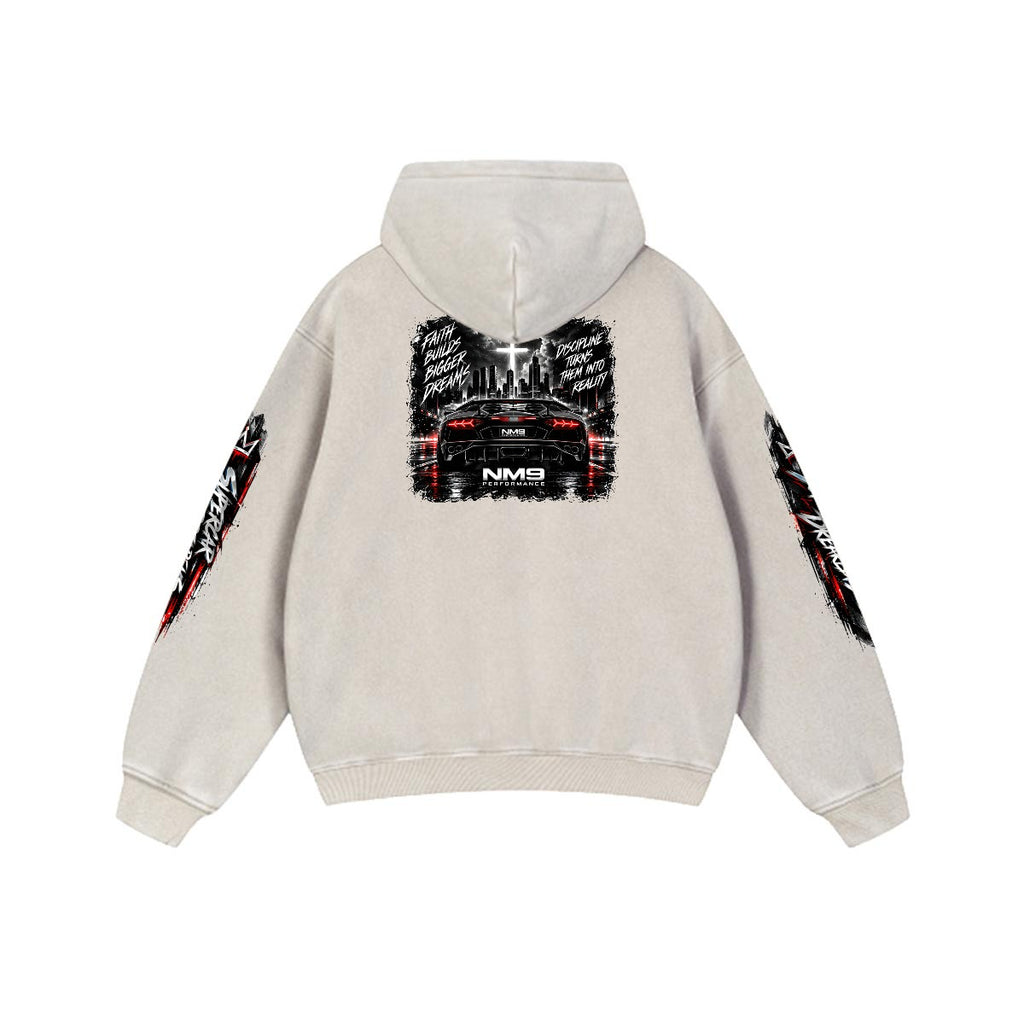 NM9 Executive Collection Heavyweight Hoodie | Supercar Dreams | Bone
