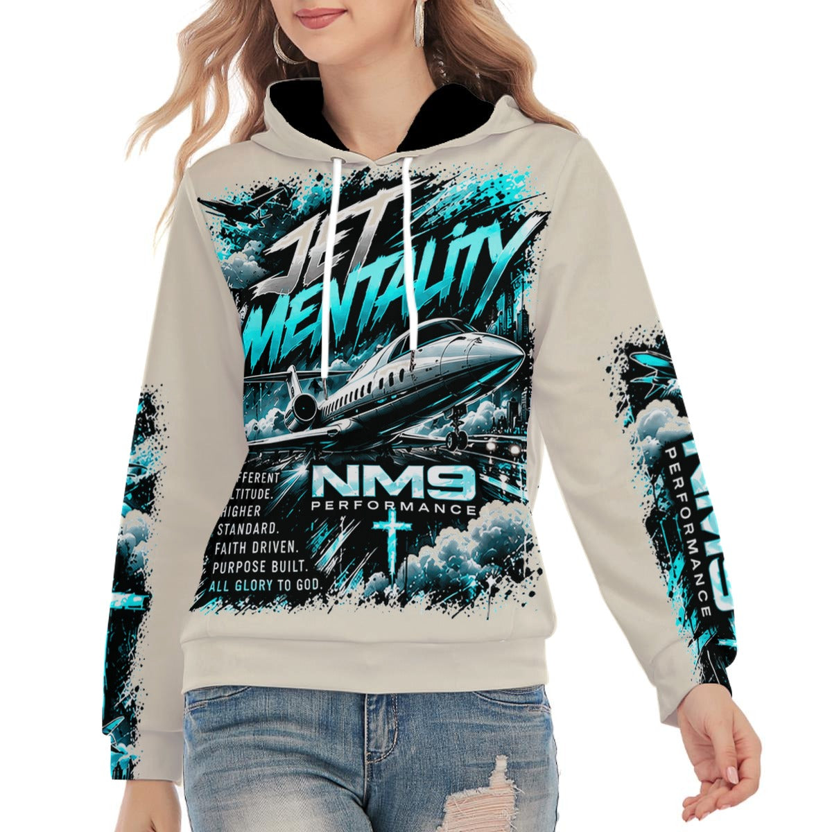 NM9 Ice Collection Hoodie | Jet Mentality Series | Bone