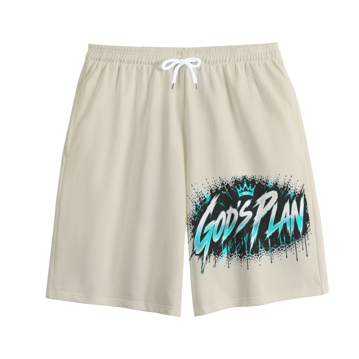NM9 Ice Collection Sweat Shorts | God's Plan Statue Edition | Bone