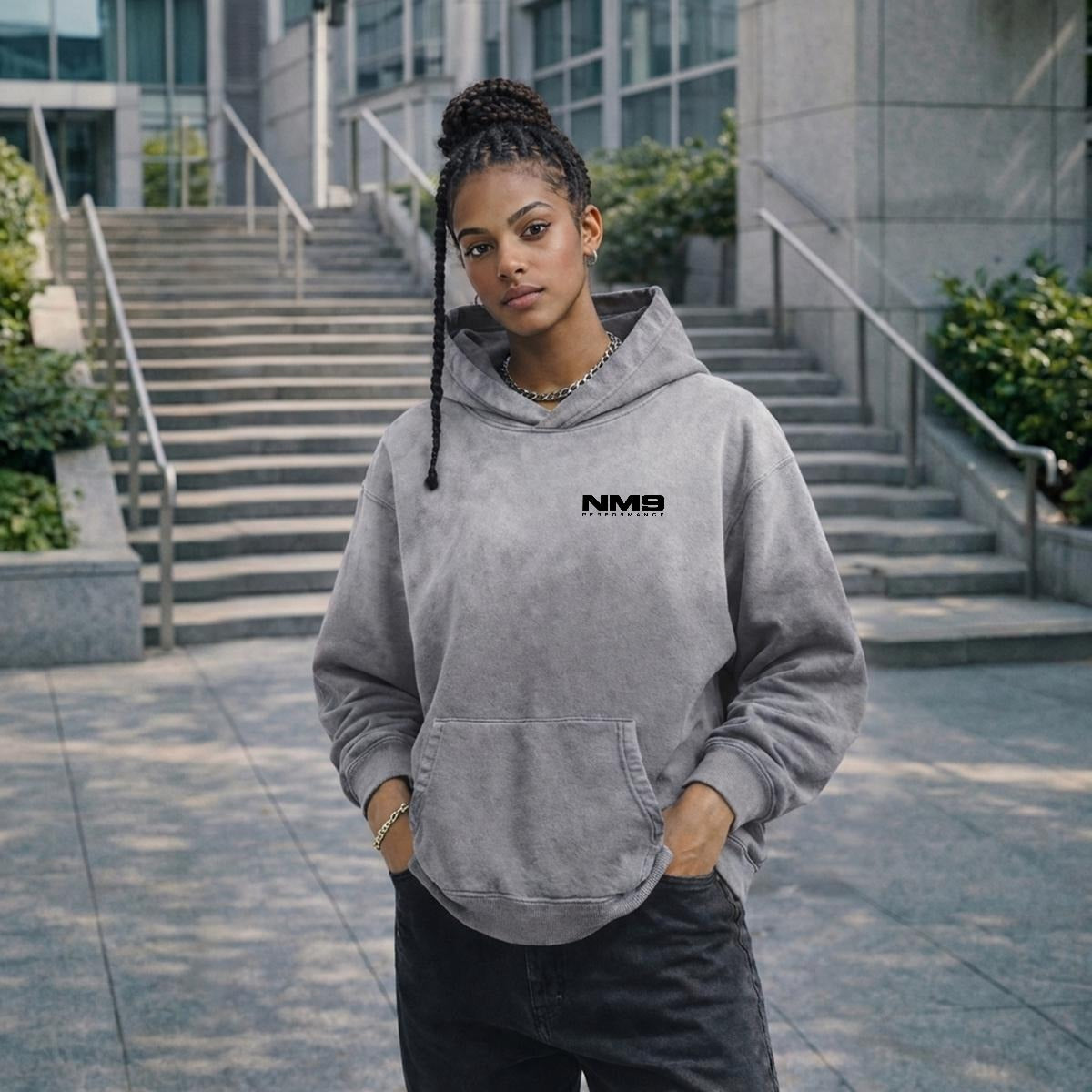 NM9 Standard Collection Heavyweight Hoodie | Discipline Builds Freedom | Grey