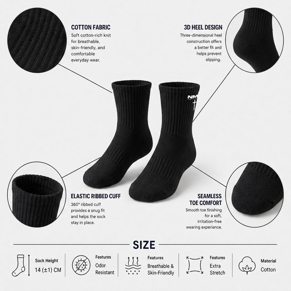 NM9 Low Socks | Black