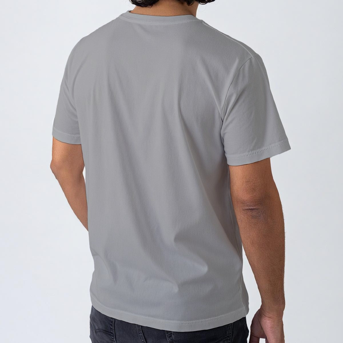 Not By Sight Tee | Left Chest Praying Hands | Heather Grey