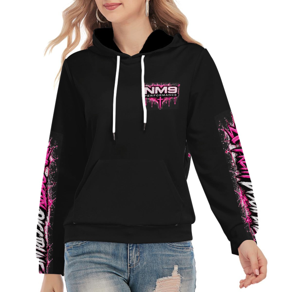 NM9 Pink Collection Hoodie | Pretty Discipline Chest | Black