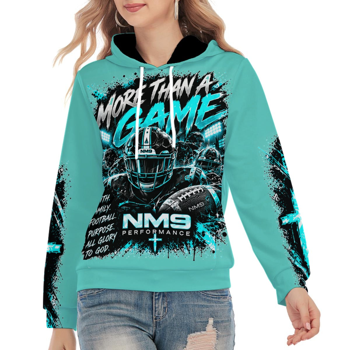 NM9 Ice Collection Hoodie | More Than A Game Series | Ice Teal