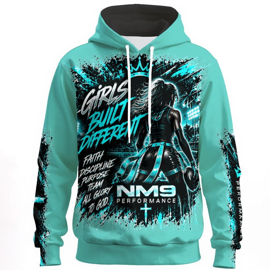 NM9 Ice Collection Hoodie | Girls Built Different | Ice Teal