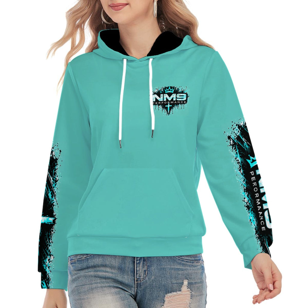 NM9 Ice Collection Hoodie | Girls Built Different Chest | Ice Teal
