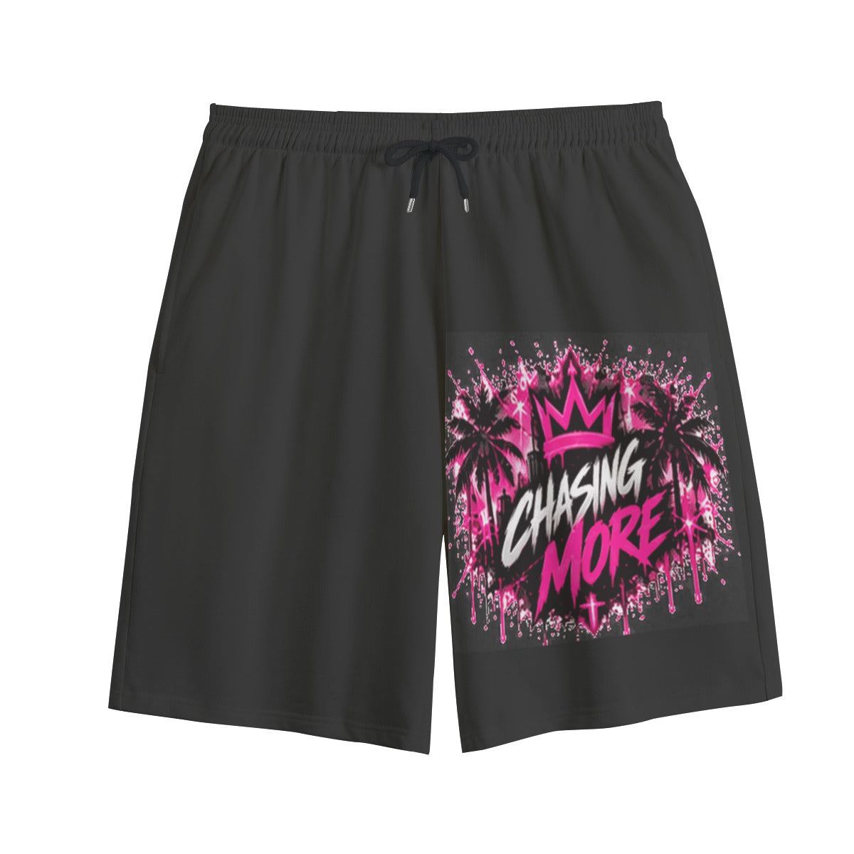 NM9 Pink Collection Sweat Shorts | Chasing More Skyline | Black