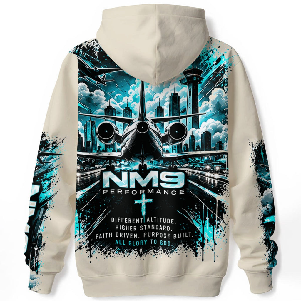 NM9 Ice Collection Hoodie | Jet Mentality Series Chest | Bone