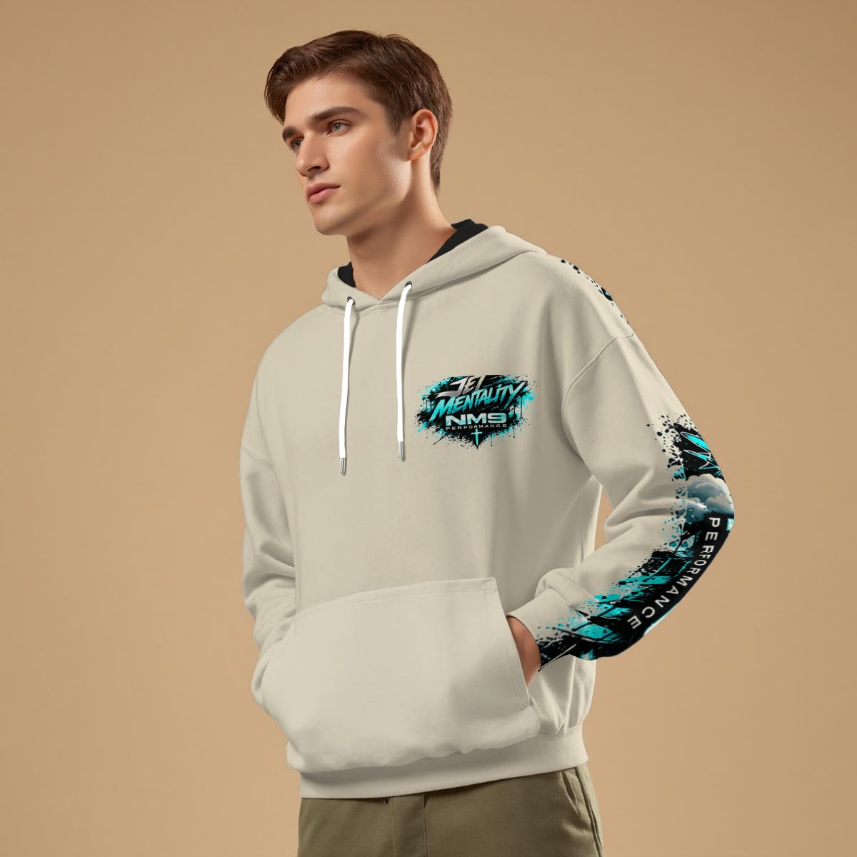 NM9 Ice Collection Hoodie | Jet Mentality Series Chest | Bone
