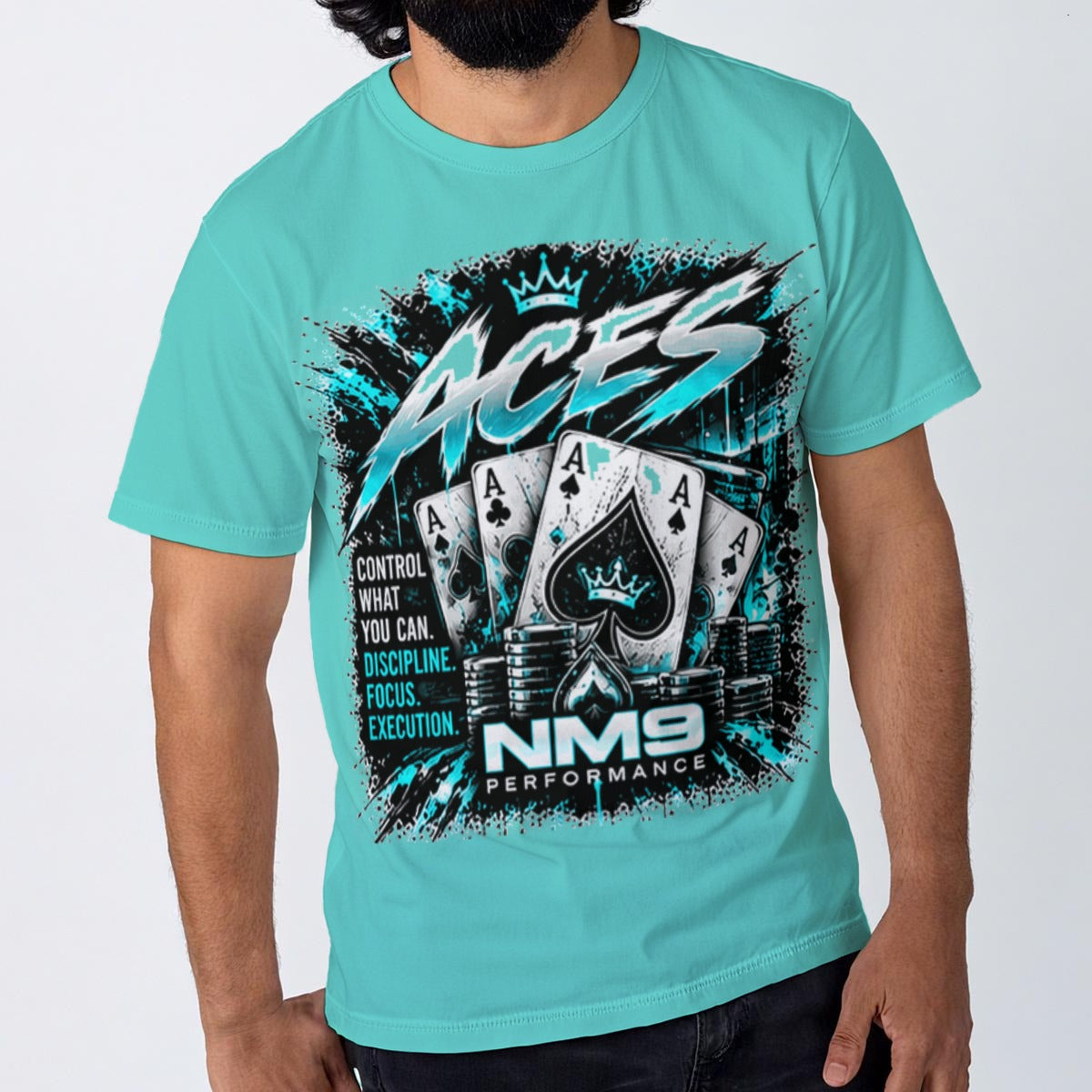 NM9 Ice Collection Tee | Aces Series | Ice Teal