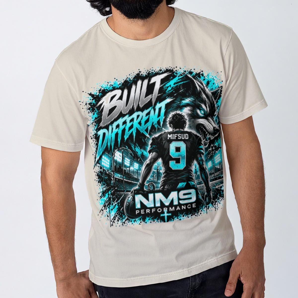 NM9 Ice Collection Tee | Built Different Mifsud 9 Edition | Bone