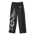 NM9 Hellfire Collection Open Hem Sweatpants | It's In My Blood | Black