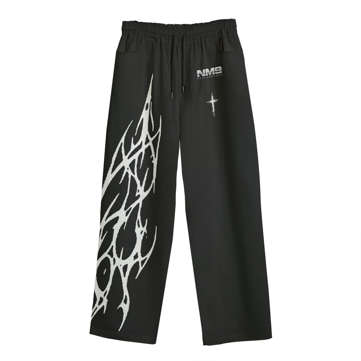 NM9 Hellfire Collection Open Hem Sweatpants | It's In My Blood | Black