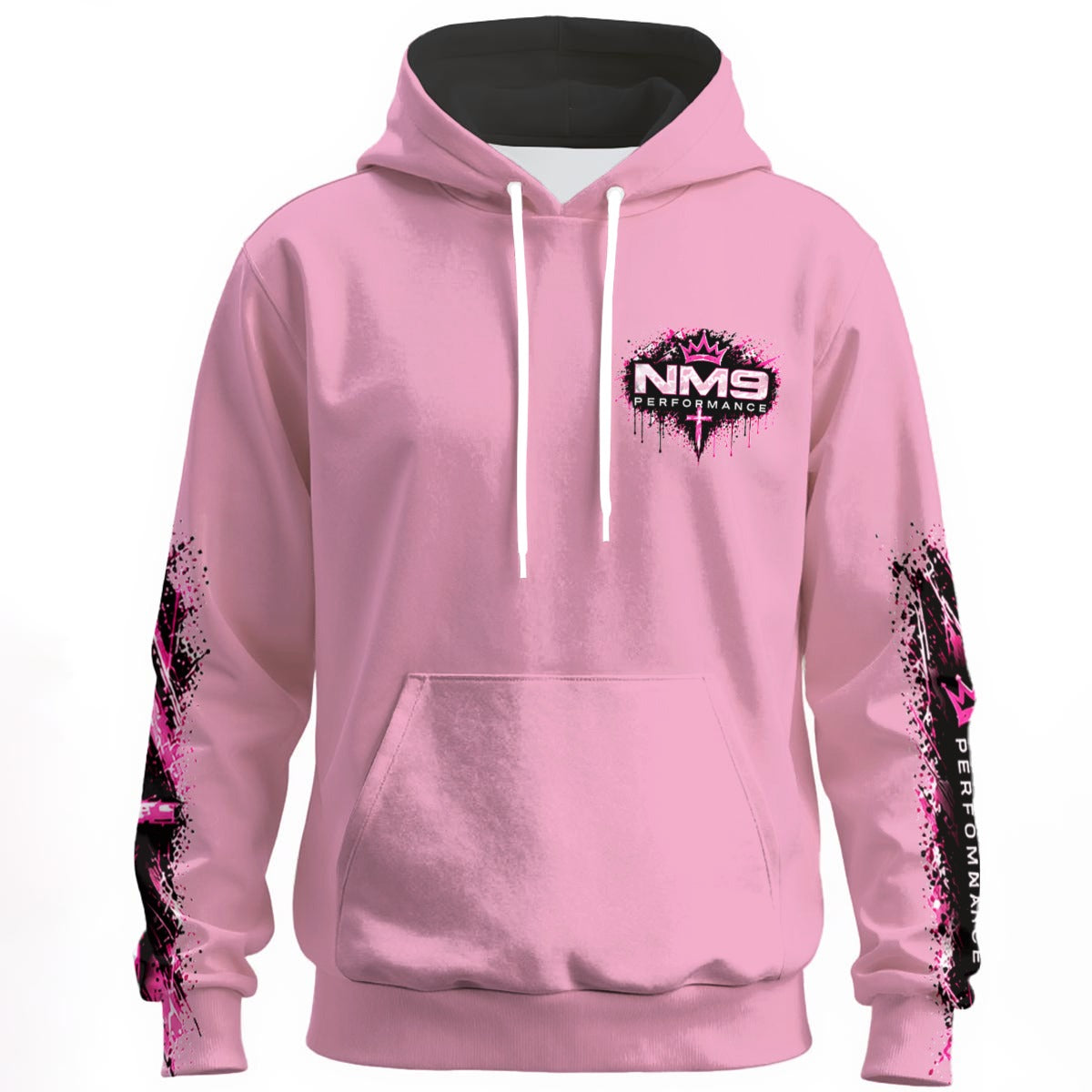 NM9 Pink Collection Hoodie | Girls Built Different Chest | Light Pink