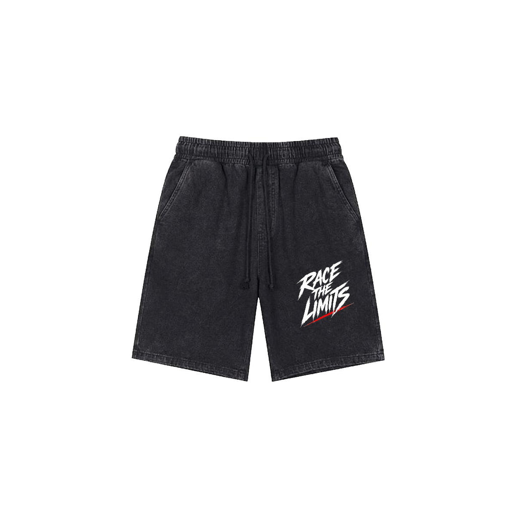 NM9 Executive Collection Heavyweight Sweat Shorts | Race The Limits Checkered | Black