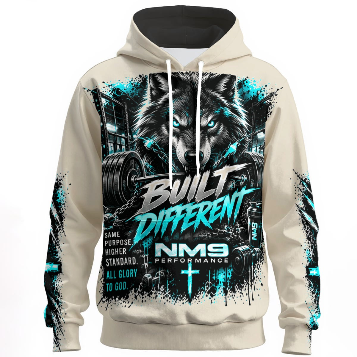 NM9 Ice Collection Hoodie | Built Different Leader Of The Pack | Bone