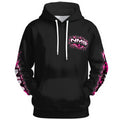 NM9 Pink Collection Hoodie | Built Different Chest | Black