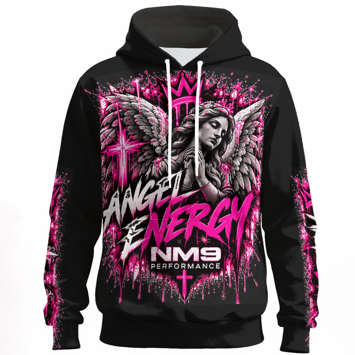NM9 Pink Collection Hoodie | Angel Energy | Black