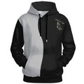 Not By Sight Two-Tone Wave Hoodie | Black/Grey