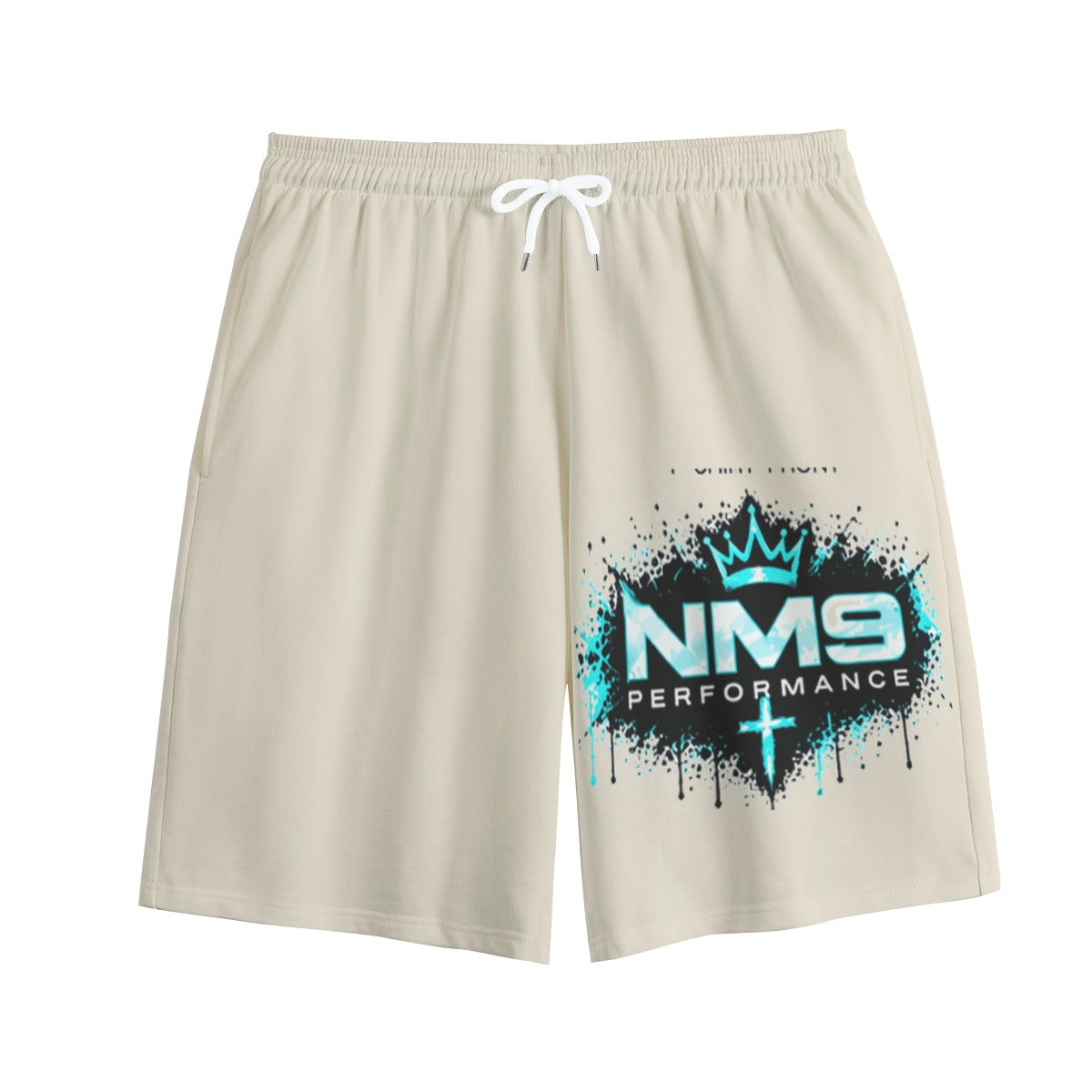 NM9 Ice Collection Sweat Shorts | Built Different Leader Of The Pack | Bone