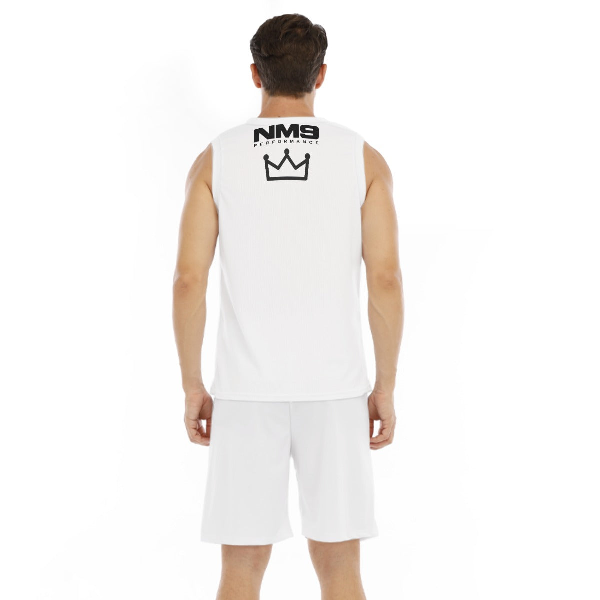 NM9 Sleeveless Athletic Shirt & Shorts Set | White