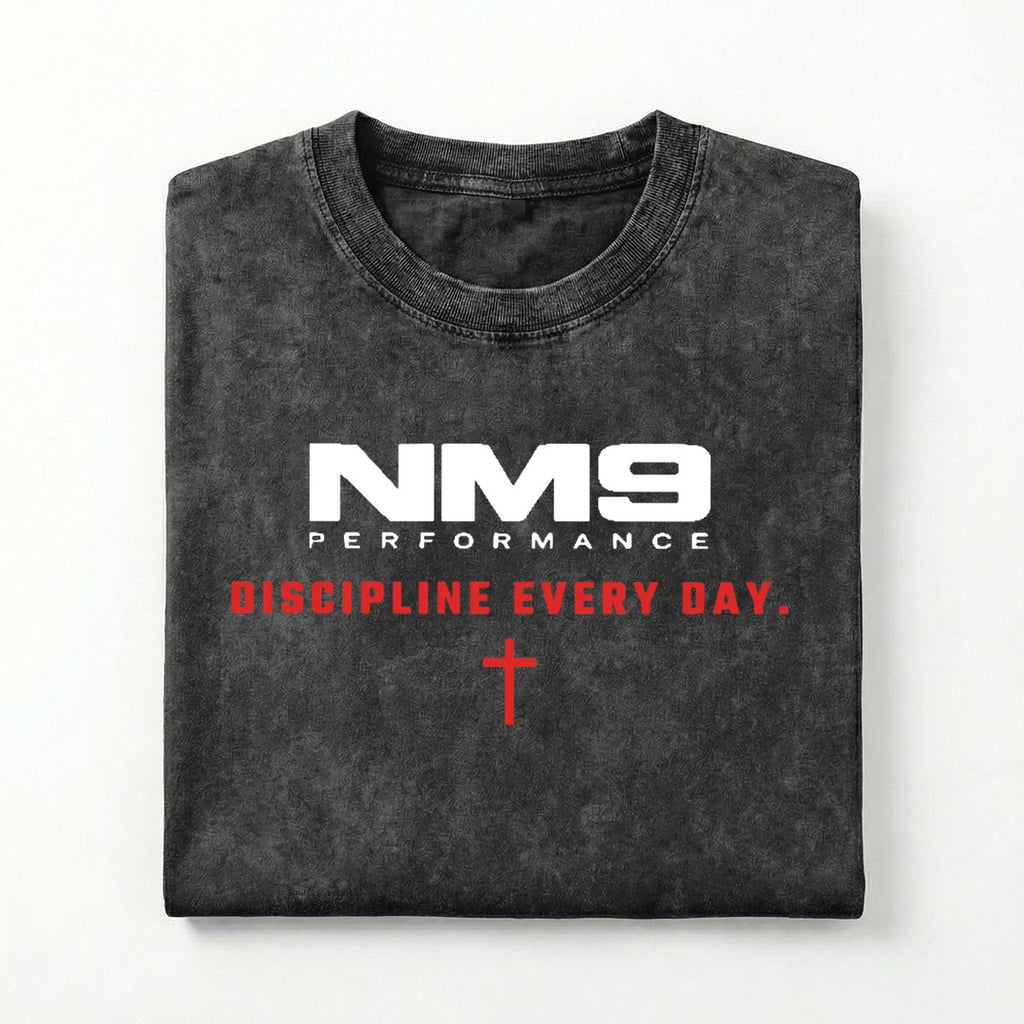 NM9 Performance Heavyweight Tee | Chasing Greatness | Black